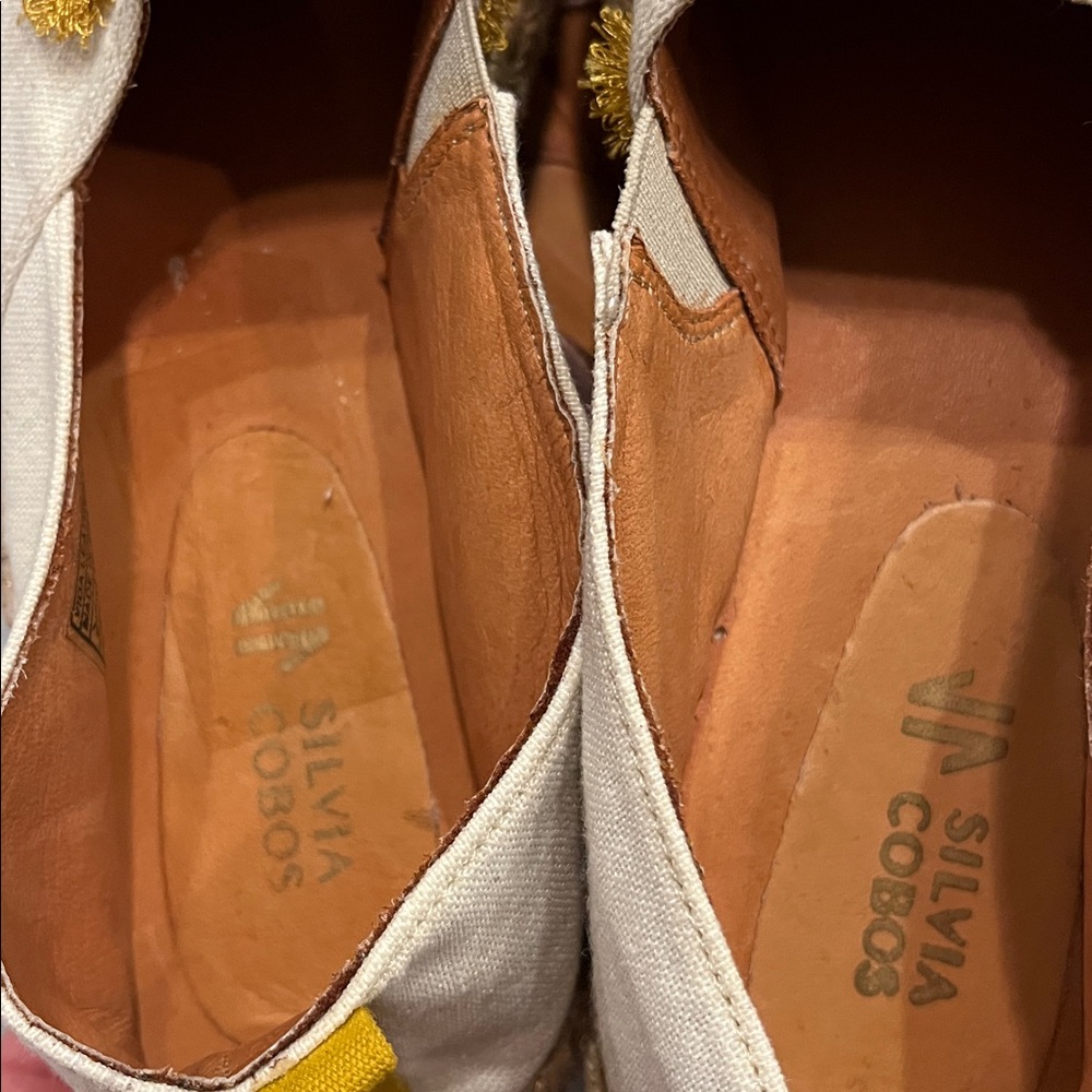 NWOB Silvia Cobos Espadrille Slip On Flower Detail Women's Shoes - Picture 9 of 13